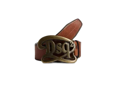 Dsquared2 Dsq2 Plaque Belt #1 "Cognac"