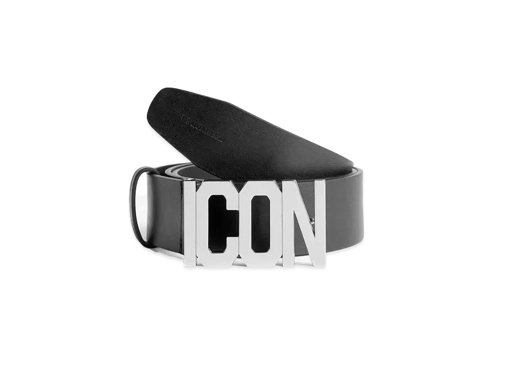 Dsquared2 Be Icon Plaque Belt #1 "Black"