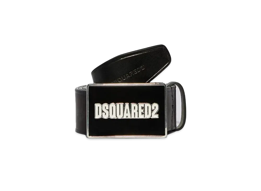 Dsquared2 Logo Plaque Belt #1 "Black"