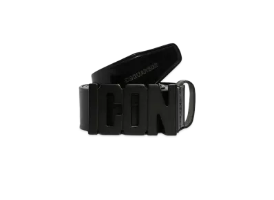 Dsquared2 Be Icon Plaque Belt #2 "Black/Black"