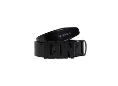 Dsquared2 Be Icon Plaque Belt #3 "Black/Black"