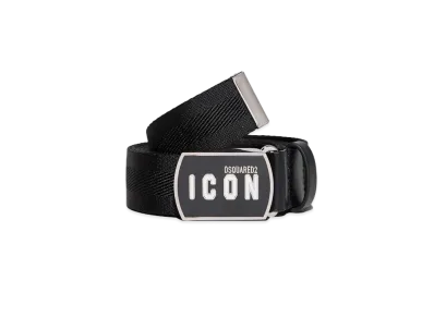 Dsquared2 Be Icon Plaque Belt #4 "Black"