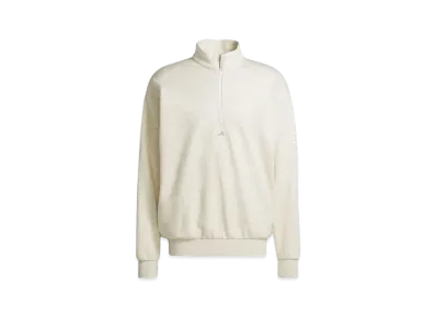 adidas Basketball Half Zip Sweat Shirt "Cream White Melange"