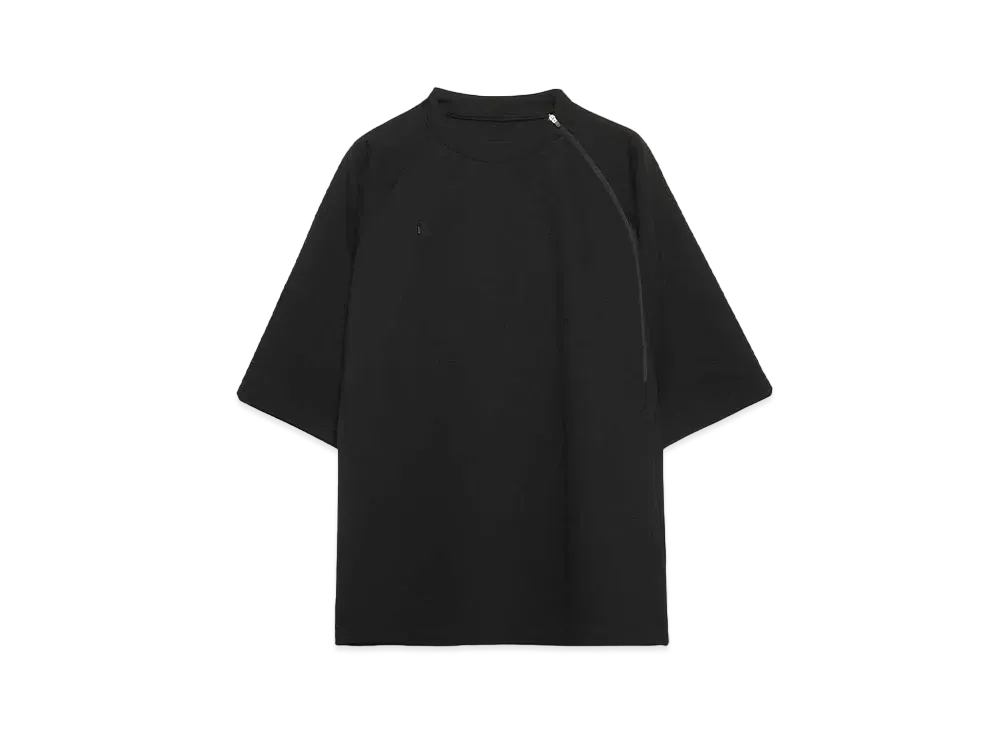 White Mountaineering SIDE ZIP T-SHIRT "BLACK"