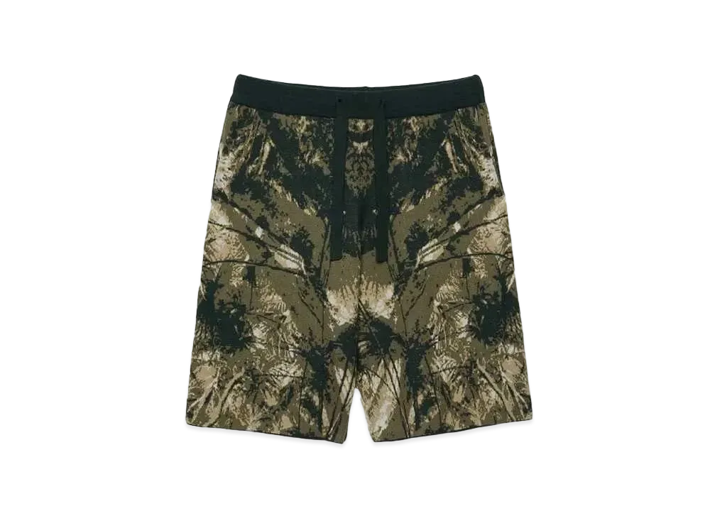 White Mountaineering JUNGLE PATTERN KNIT SHORT PANTS "KHAKI"