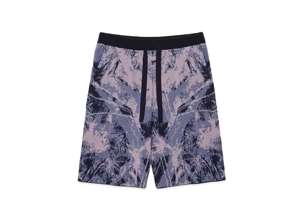 White Mountaineering JUNGLE PATTERN KNIT SHORT PANTS "NAVY/PINK"