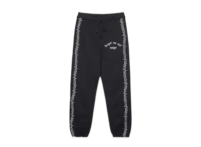 MAYO Forget me not embroidery SWEAT PANTS "Black"