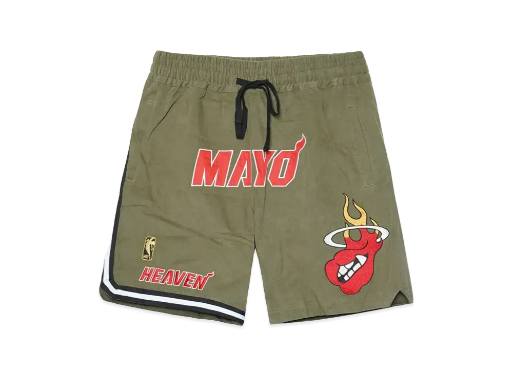 MAYO HEAVEN Embroidery Shorts "Olive"