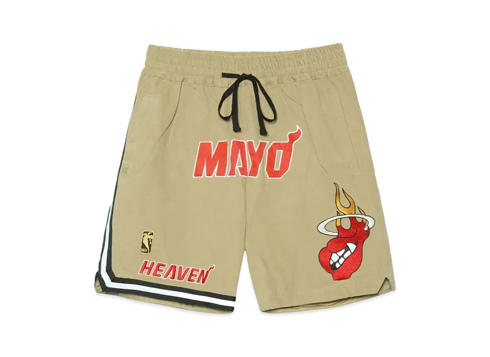 MAYO HEAVEN Embroidery Shorts "Beige"