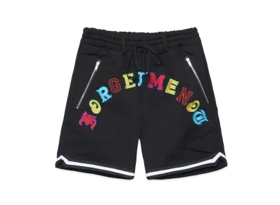 MAYO Forget Me Not Embroidery Sweat Shorts "Black"