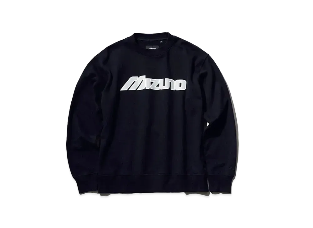 MIZUNO x New Vintage Golf Classic Logo Print Crew Sweat "Black"