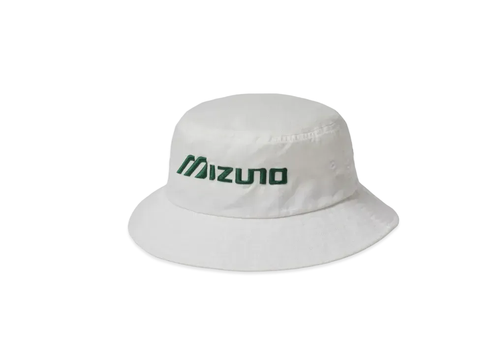 MIZUNO x New Vintage Golf Classic Logo Print Embroidery Bucket Hat "White"