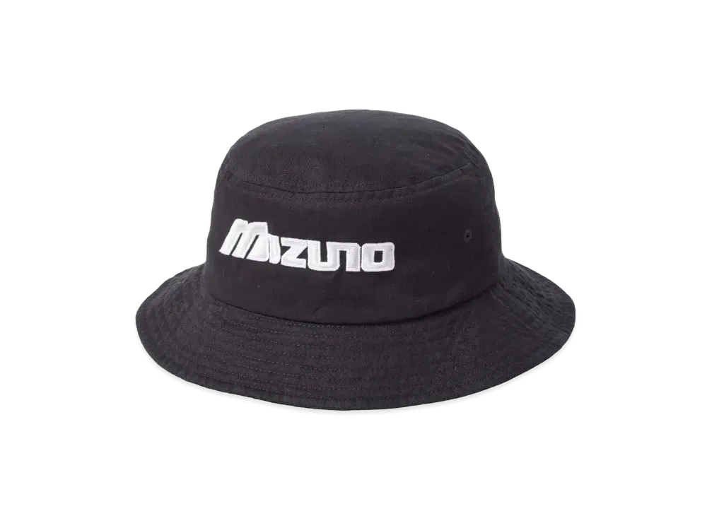 MIZUNO x New Vintage Golf Classic Logo Print Embroidery Bucket Hat "Black"