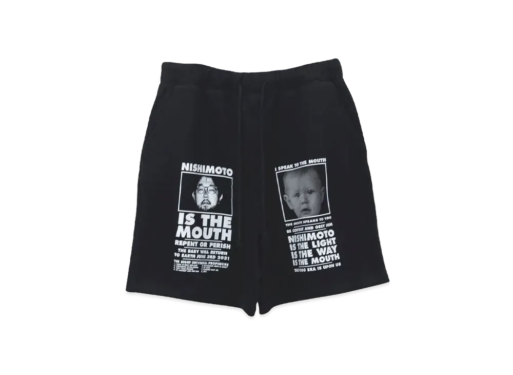 NISHIMOTO IS THE MOUTH CLASSIC SWEAT SHORTS "BLACK"