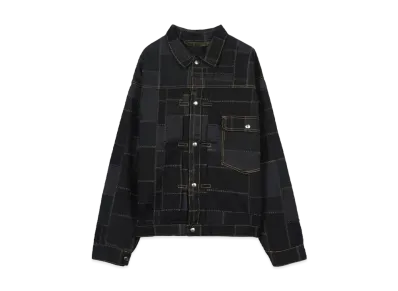 NEXUSVII. CRUSTED T-BACK JACKET "BLACK"