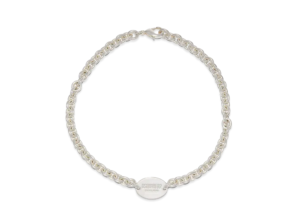 Dsquared2 D2 Tag Chain Necklace "Silver 1"