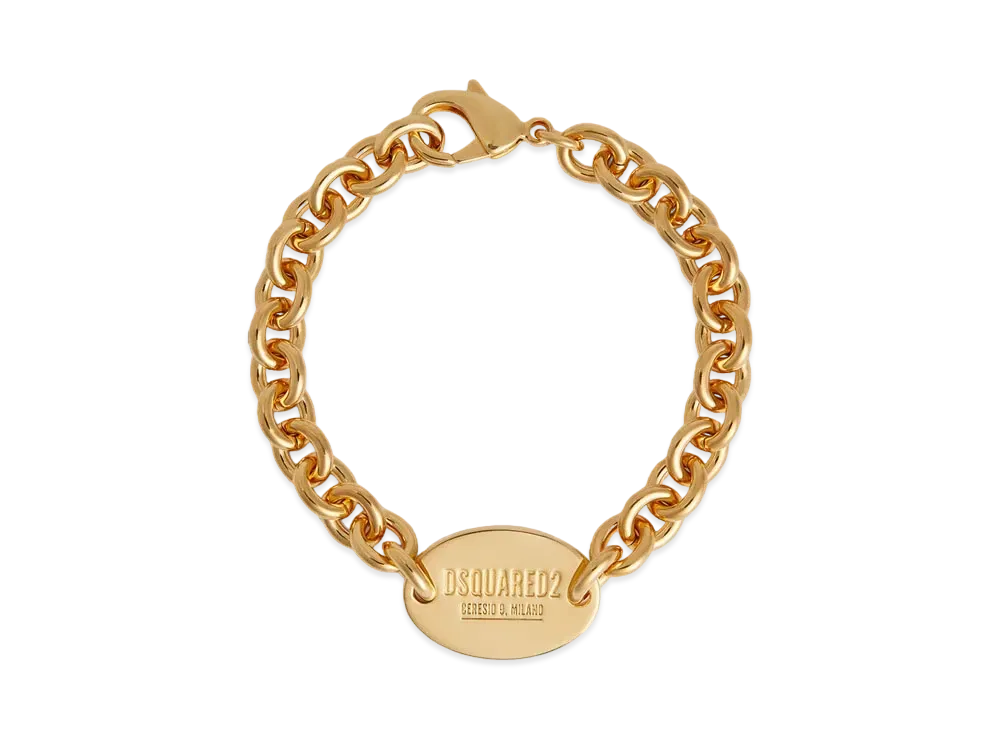 Dsquared2 D2 Tag Chain Bracelet "Gold"