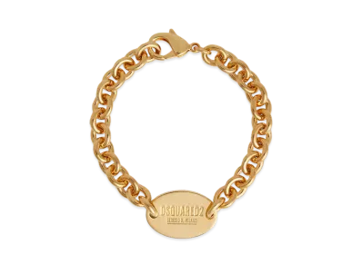 Dsquared2 D2 Tag Chain Bracelet "Gold"