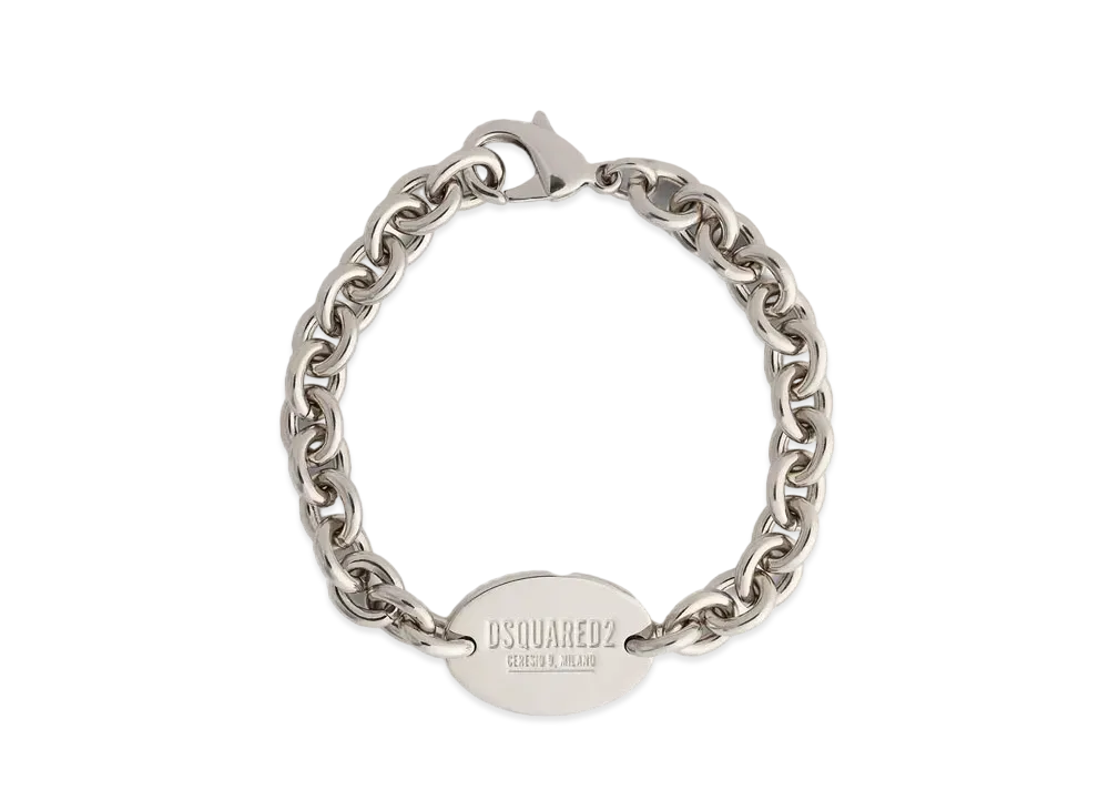 Dsquared2 D2 Tag Chain Bracelet "Silver"