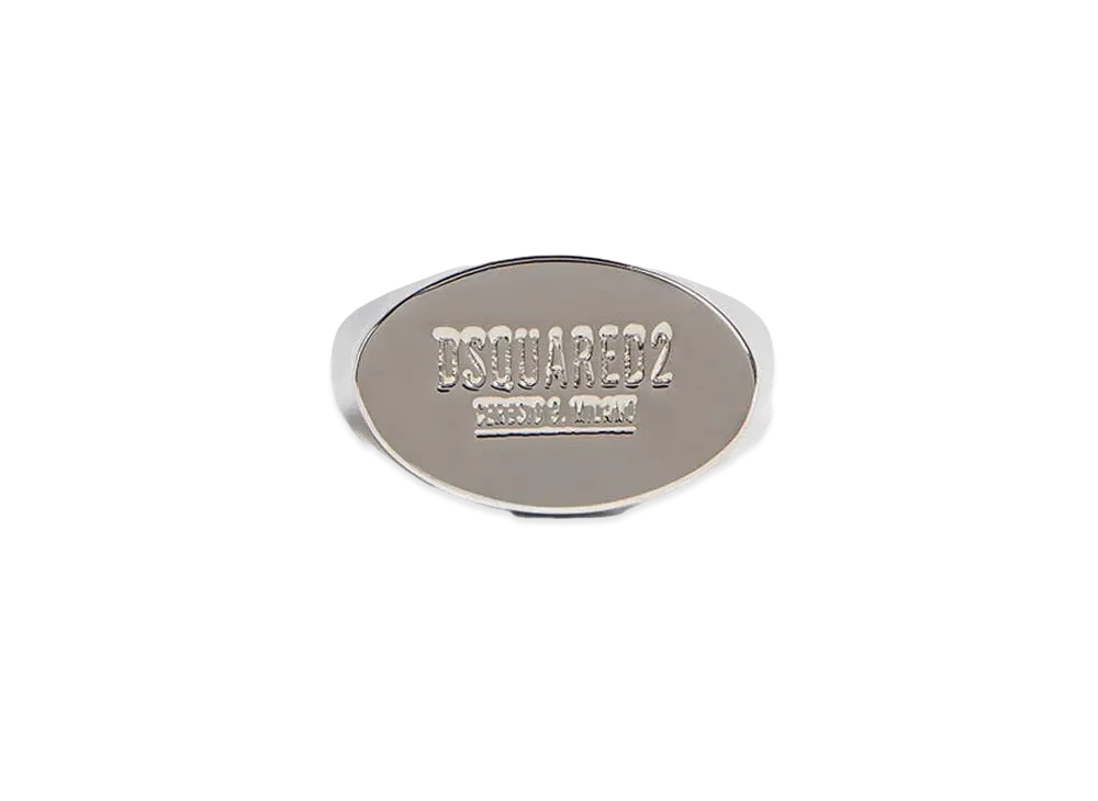 Dsquared2 D2 Tag Chain Ring "Silver"