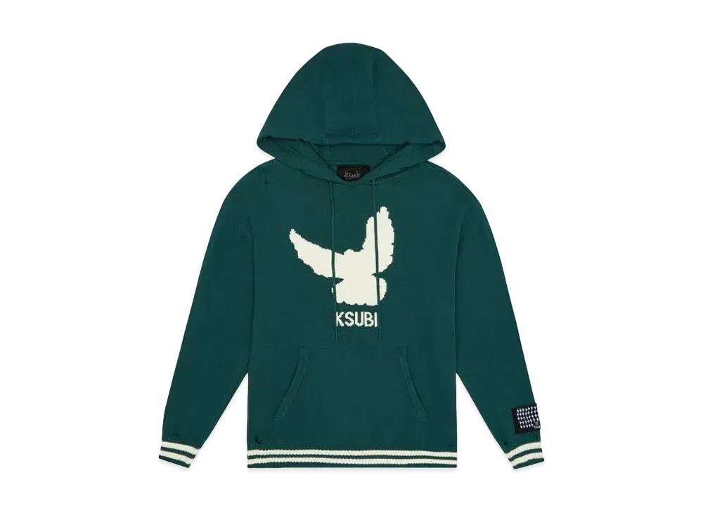 KSUBI Flight Knit Hoodie Green "Green"