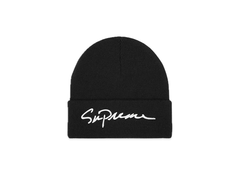 Supreme Classic Script Beanie "Black"