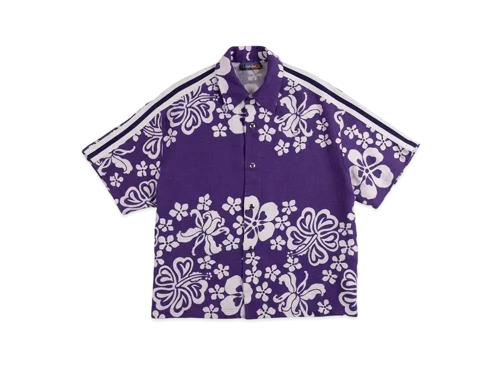Just Don The Islanders Hawaiian Button Up "Purple"