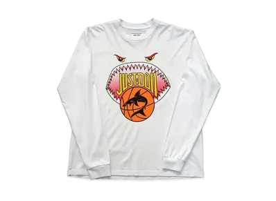 Just Don Shark Mouth Long Sleeve Tee "White"