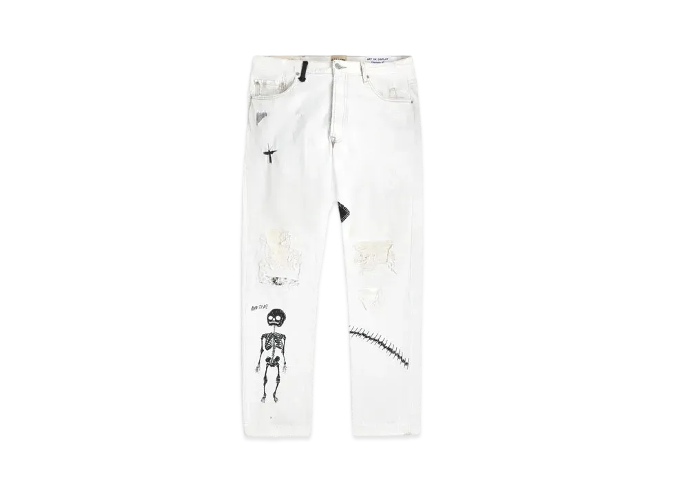 GALLERY DEPT. Fuck Face Denim "White"