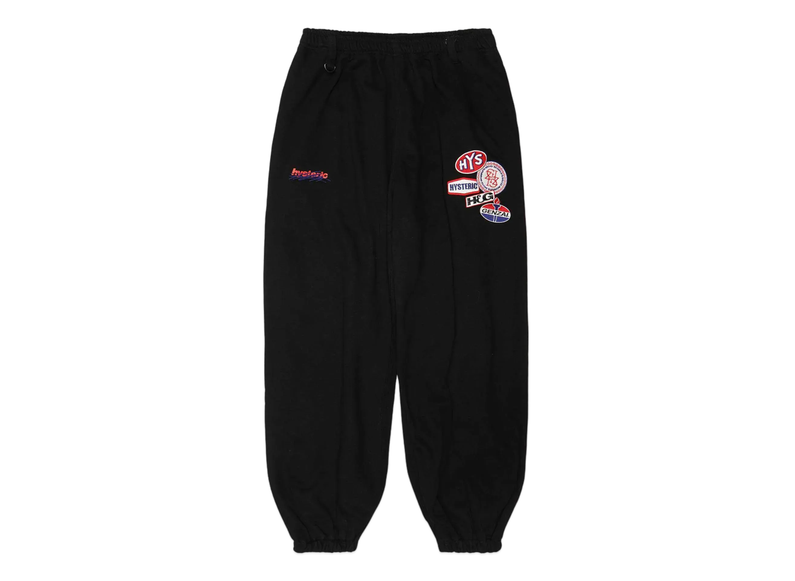 HYSTERIC GLAMOUR x genzai Collage Wide Sweat Pants "Black"