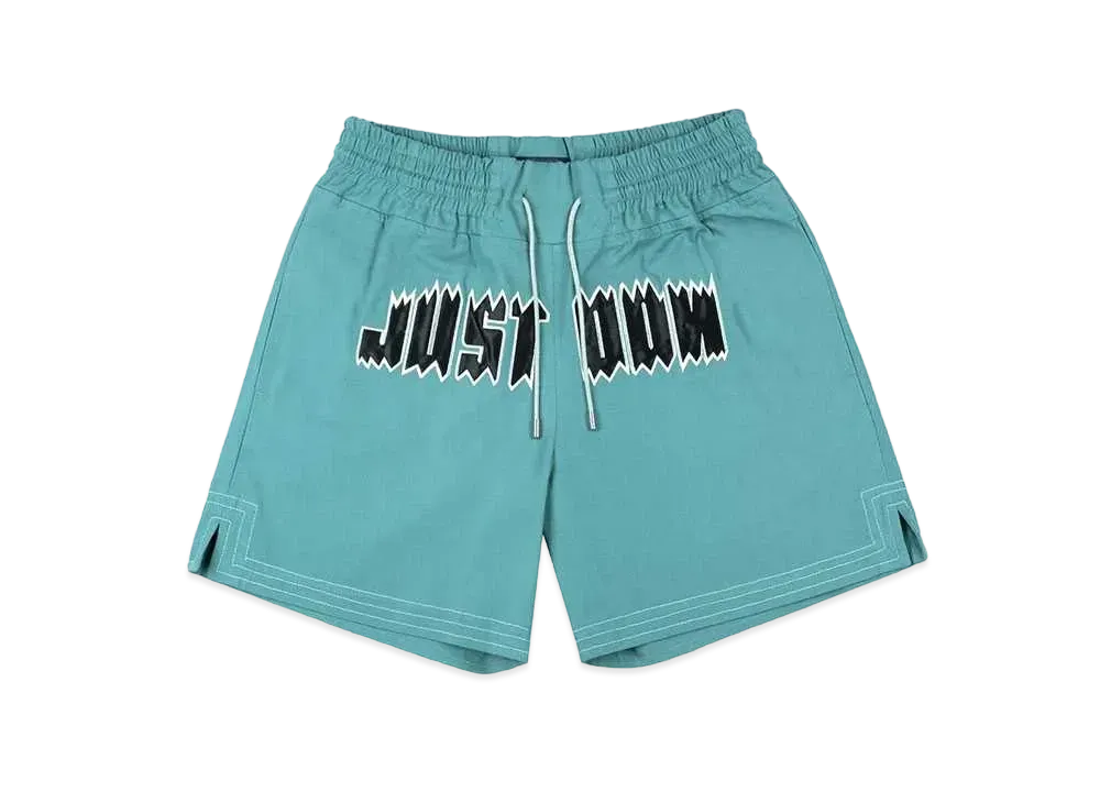 Just Don Islanders Logo Shorts "Duck Egg Blue"