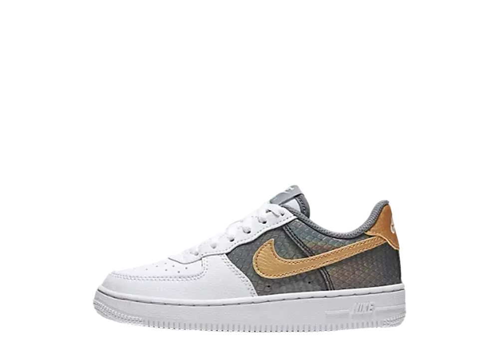 ナイキ PS エアフォース1 SE "ホワイト/メタリックゴールド"(キッズ)