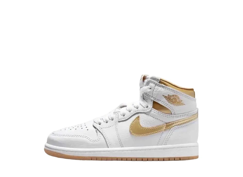 Nike PS Jordan 1 Retro High OG "White and Gold"