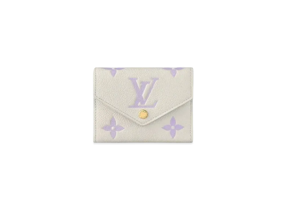 Louis Vuitton Victorine Wallet Bicolor Monogram Empreinte Leather "Latte White/Lilac"