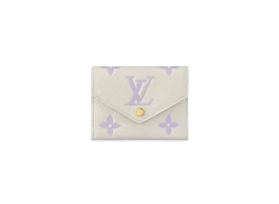Louis Vuitton Victorine Wallet Bicolor Monogram Empreinte Leather "Latte White/Lilac"