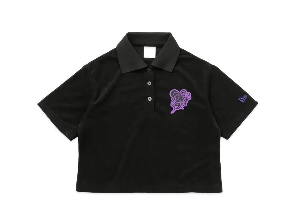 NEW ERA x ANNA SUI Women's Short Sleeve Polo Shirt Pile "Black"