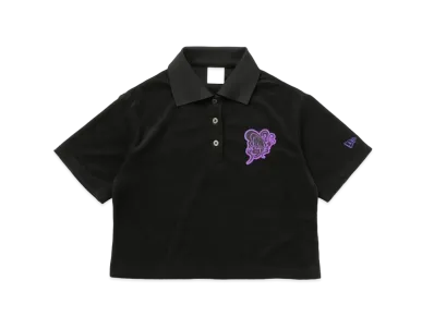 NEW ERA x ANNA SUI Women's Short Sleeve Polo Shirt Pile "Black"