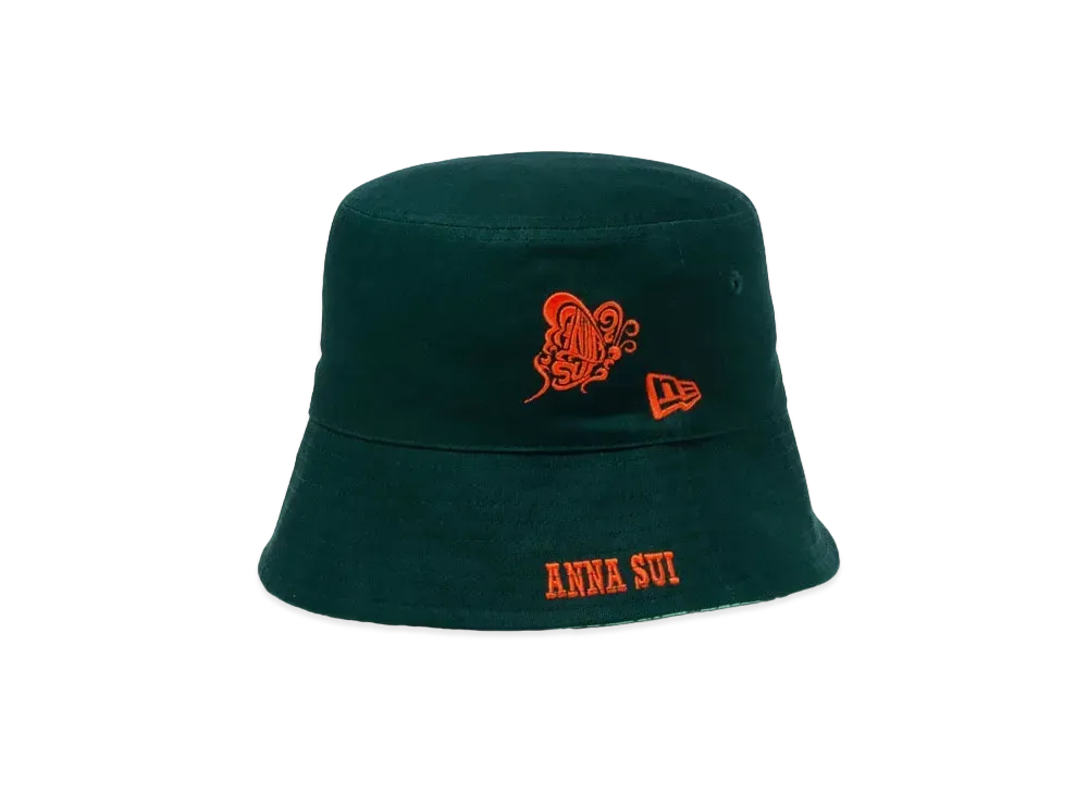 NEW ERA x ANNA SUI Bucket 01 Reversible Sailor Brim "Dark Green/Kelly Green"