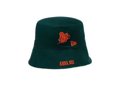 NEW ERA x ANNA SUI Bucket 01 Reversible Sailor Brim "Dark Green/Kelly Green"