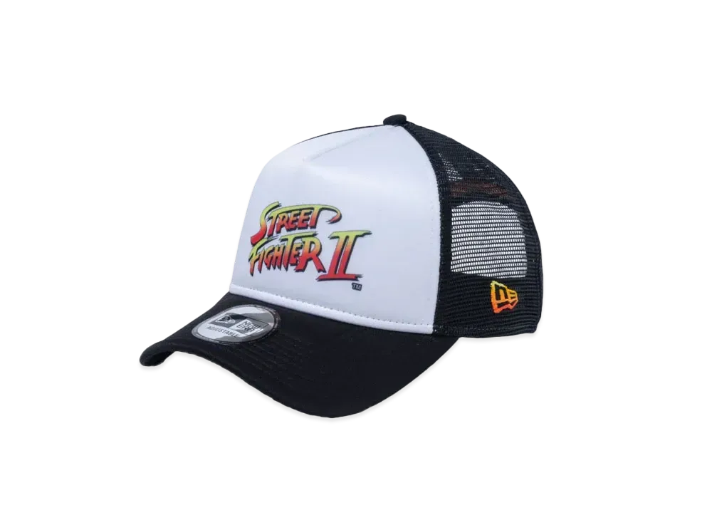 NEW ERA x STREET FIGHTER 2 9FORTY A-Frame Tracker Title Logo "White/Black"