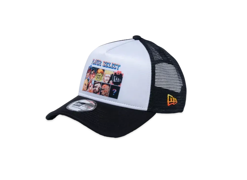 NEW ERA x STREET FIGHTER 2 9FORTY A-Frame Tracker Player Select "White/Black"
