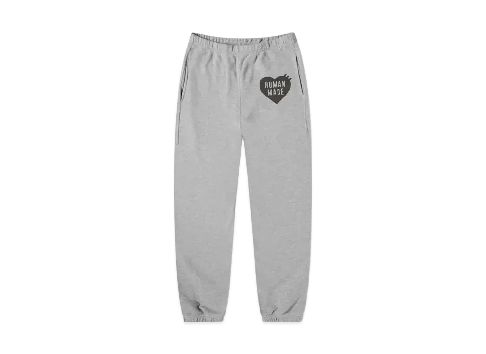 HUMAN MADE Heart Logo Sweat Pant "Grey"