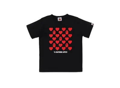 A BATHING APE Kids Valentine Box Tee "Black"