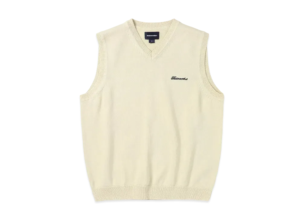 thisisneverthat Script Logo Knit Vest "Ivory"