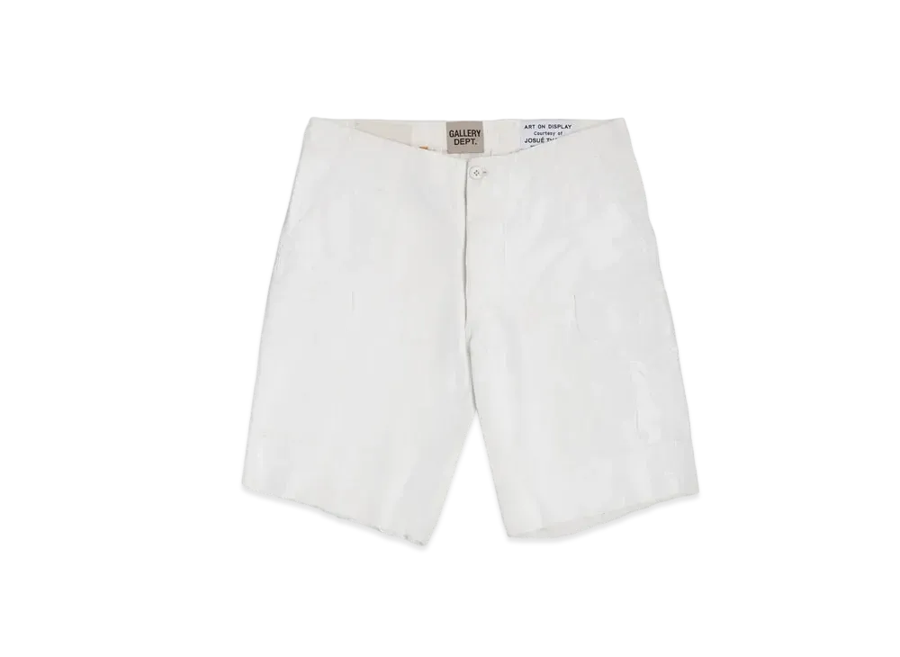 GALLERY DEPT. White Foil Cargo Shorts "White Foil"