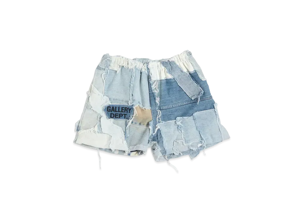 GALLERY DEPT. Patchwork Denim Zuma Shorts "Blue"