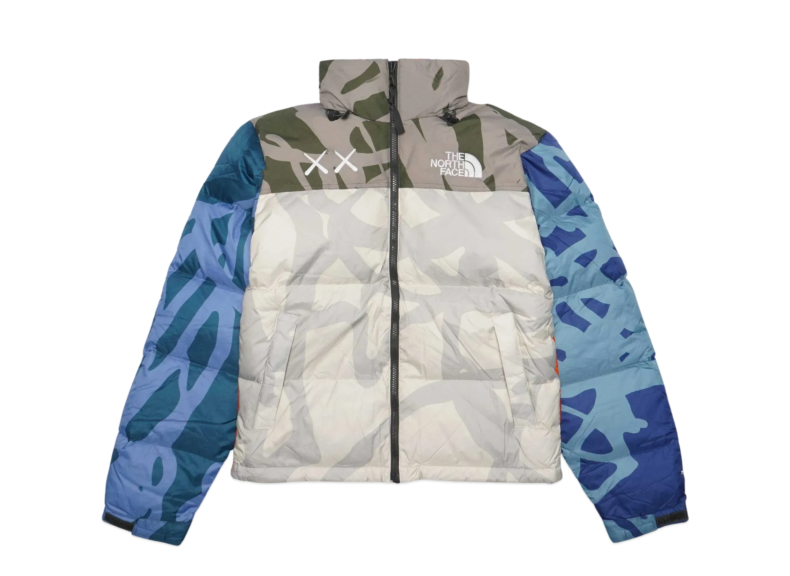 The North Face Kaws Youth Nuptse Jacket "White Green"