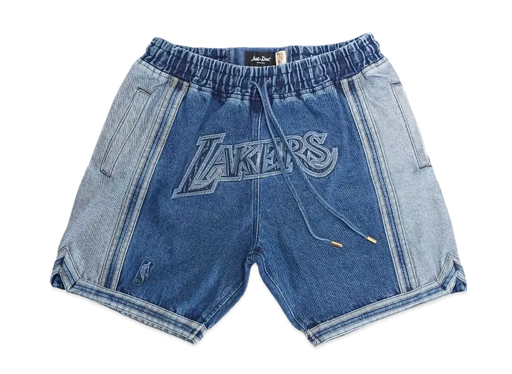 ジャストドン ロサンゼルス レイカーズ デニム ショーツ "ブルー"