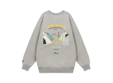NANGA Eco Hybrid Camping Manners Peg&Rope Sweatshirt (Unisex) "L.Grey"