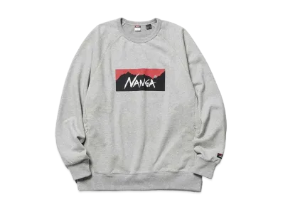 NANGA Eco Hybrid Box Logo Sweatshirt (Unisex) "L.Grey"